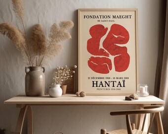 Simon Hantai Galerie Maeght Exhibition Poster, French Mid Century