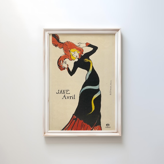 Jane Avril by Henri De Toulouse-lautrec 1899 | Post-impressionist