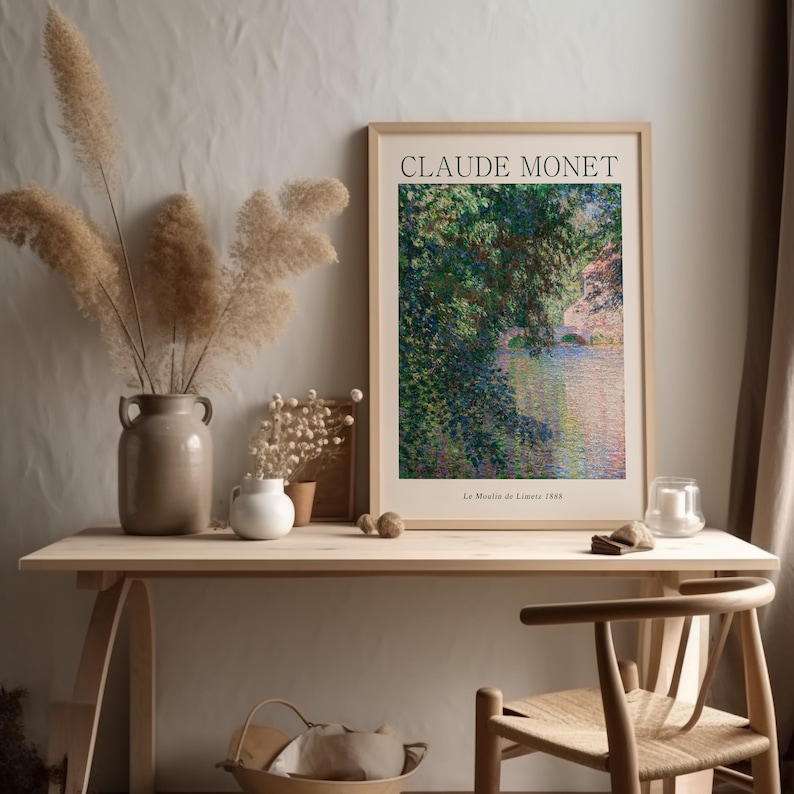 Moulin De Limetz Claude Monet Poster, Landscape Home Decor Print ...