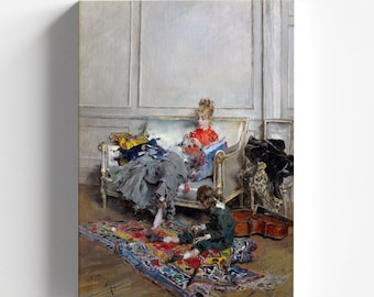 Young Woman Crocheting by Giovanni Boldini 1875 | Academic Art