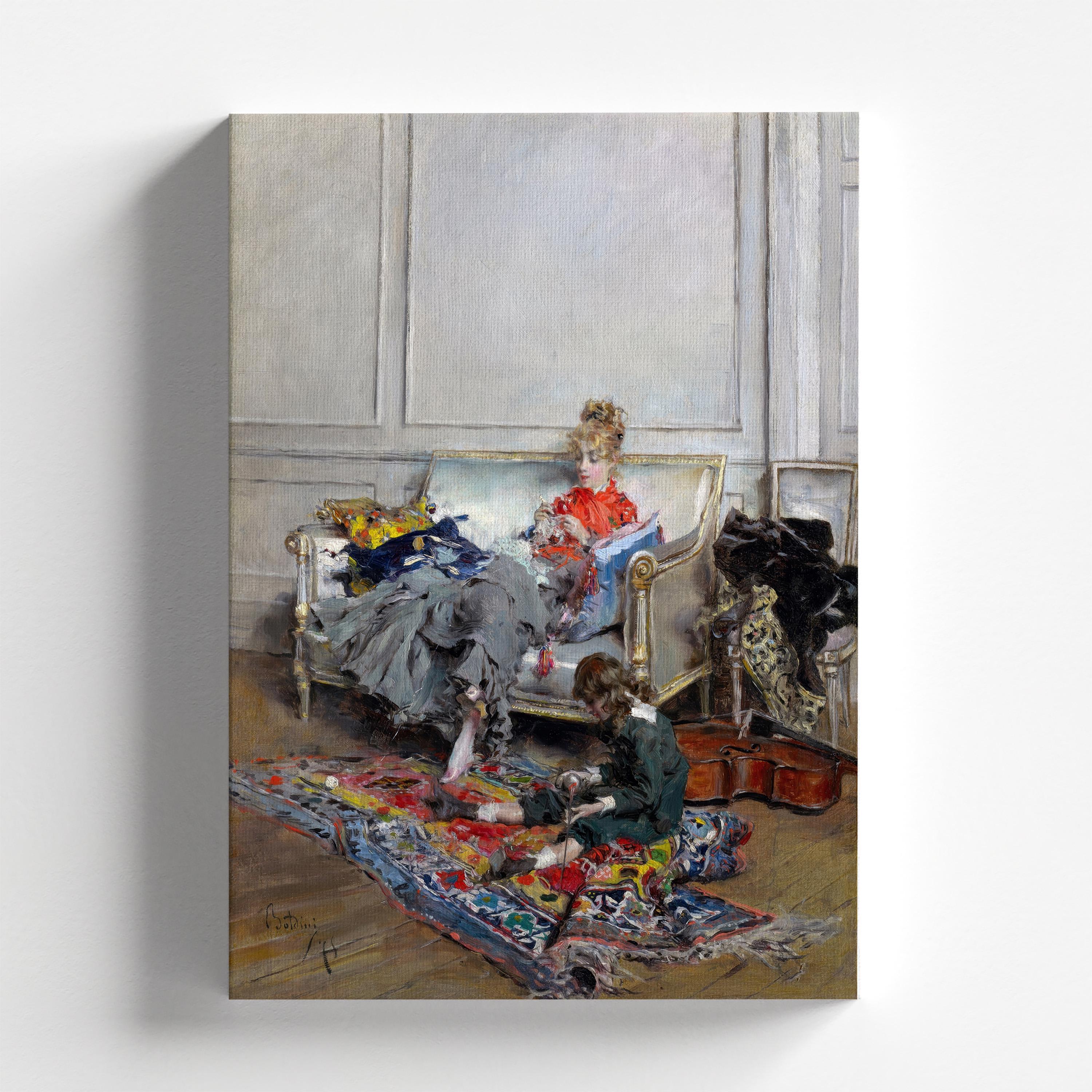 Young Woman Crocheting by Giovanni Boldini 1875 | Academic Art
