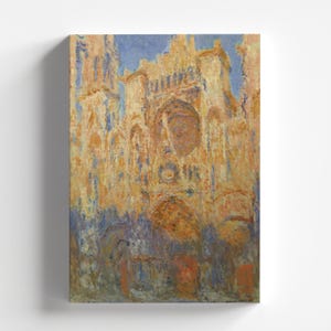 Rouen Cathedral, Portal, Sunlight, End of the Day by Claude Monet 1892 | Impressionism Art Print (B3663)