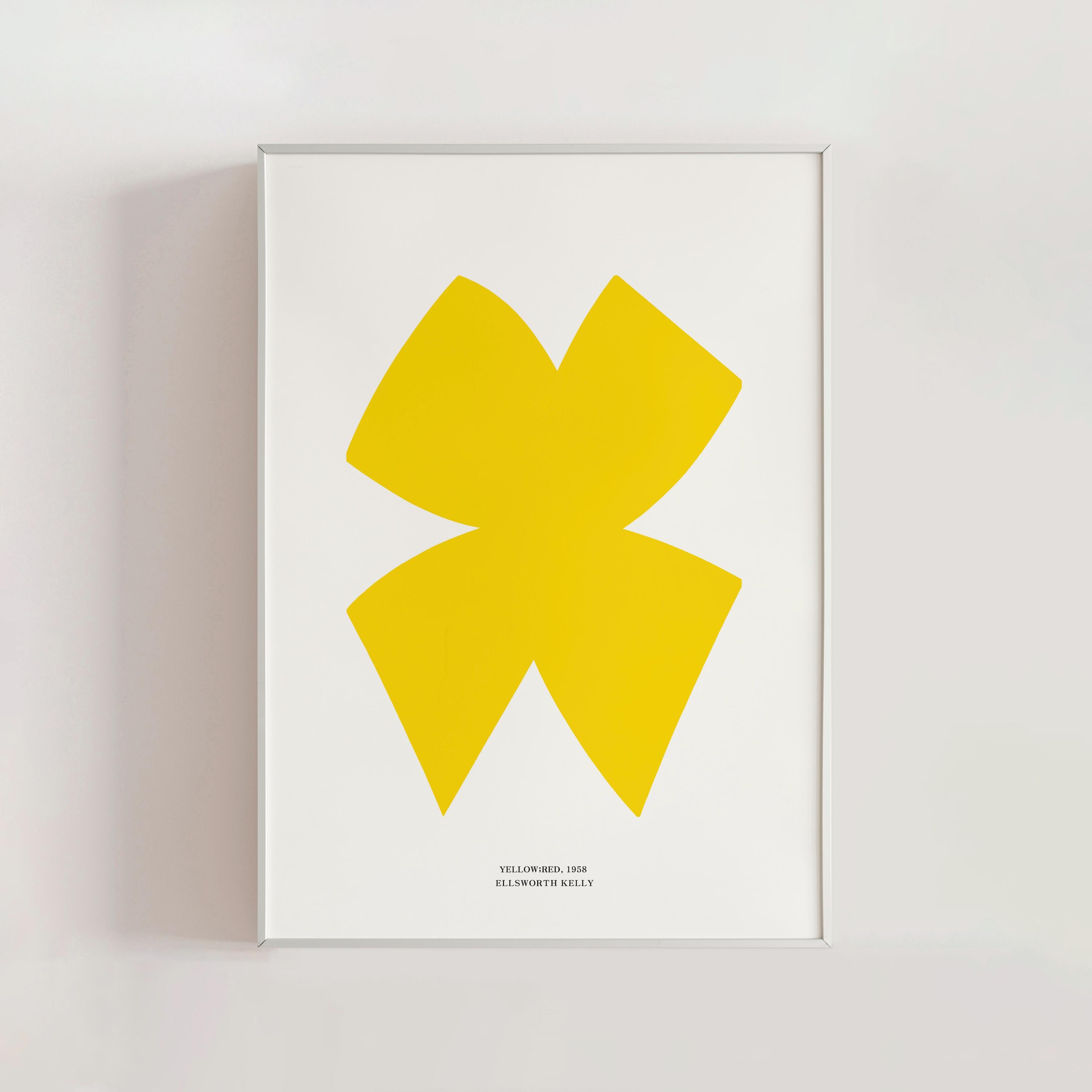 Yellow;red by Ellsworth Kelly 1958, Geometric Abstract Art Poster
