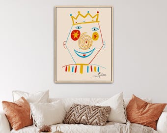 The Clown (Le Clown) by Pablo Picasso Canvas Print | Clown Art, Cartoon Clown (B8348)