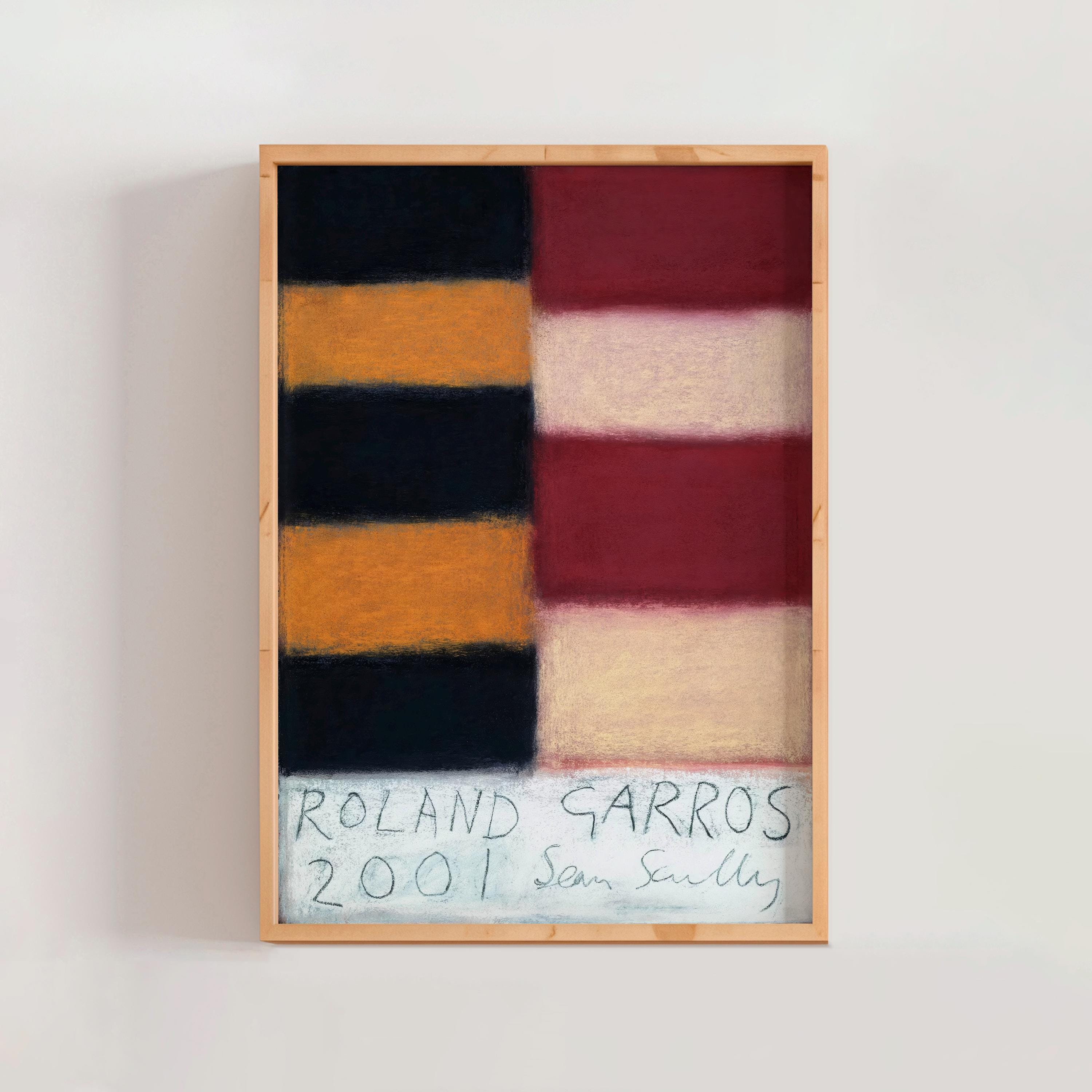 Roland Garros French Open 2001 Poster, Sean Scully, Modern French