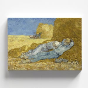 A Siesta (após Millet) de Vincent van Gogh 1890 | Impressão de arte pós-impressionista (D0709)