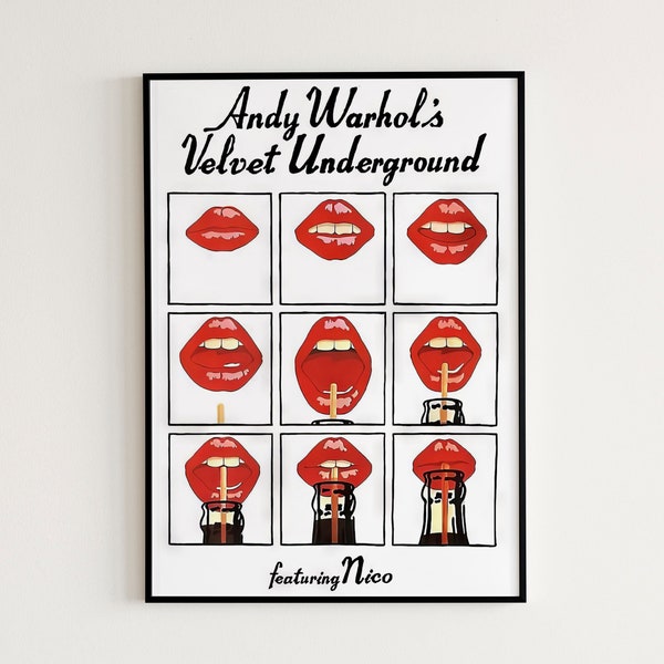 Velvet Underground d'Andy Warhol avec Nico Impression artistique | Affiche de décoration d'intérieur | Cadeaux de pendaison de crémaillère | Idée cadeau d'anniversaire