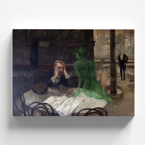 The Absinthe Drinker by Viktor Oliva | Realism Art Print (B4087)