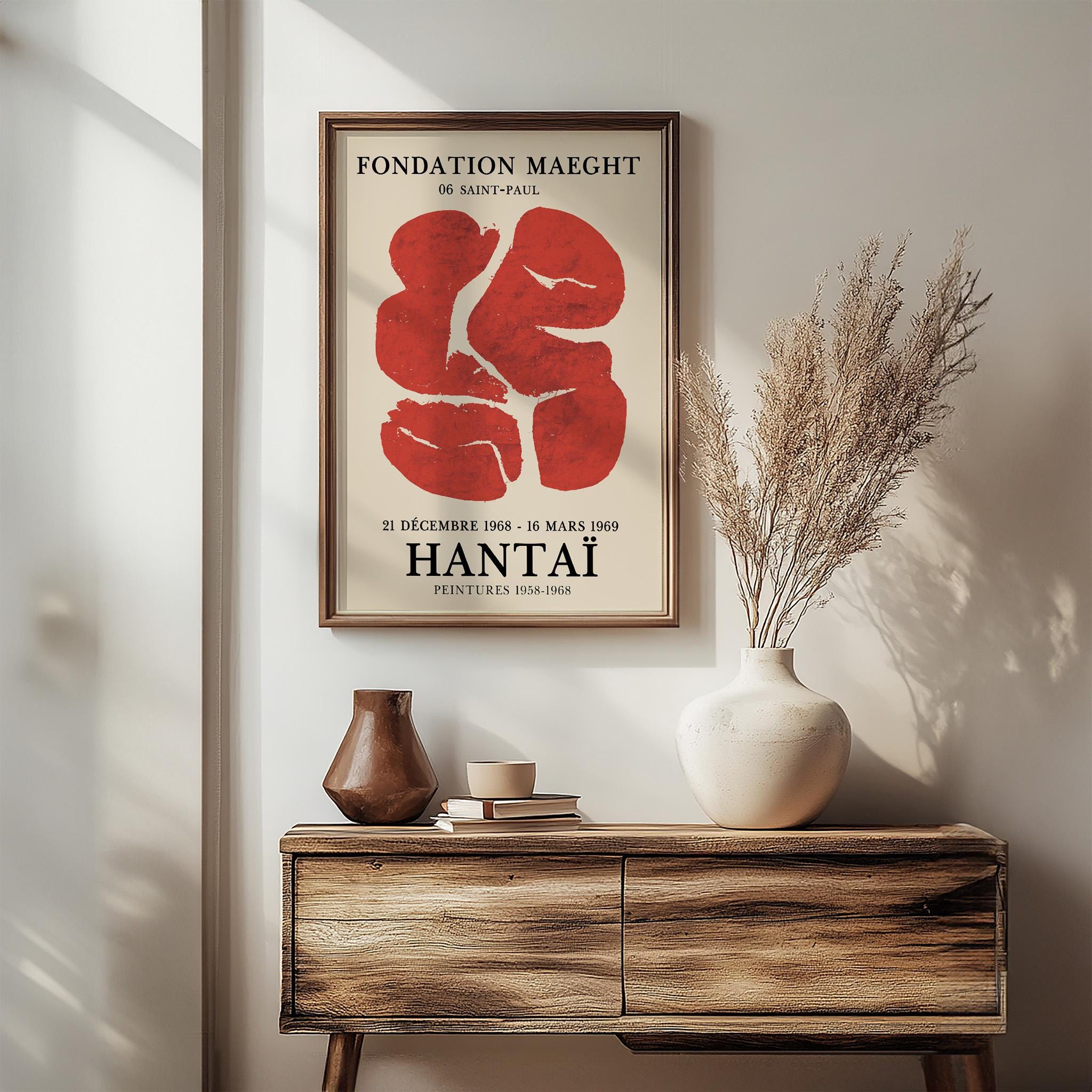 Simon Hantai Galerie Maeght Exhibition Poster, French Mid Century