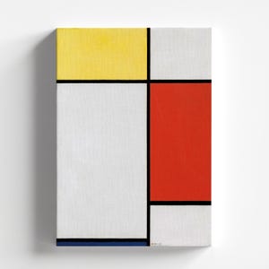 Composition No. II, With Yellow, Red and Blue by Piet Mondrian 1927 | Abstract Art Print (D0945)