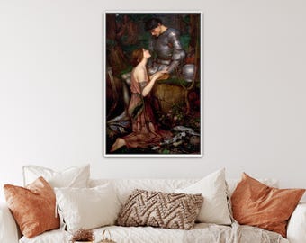 Lamia och soldaten av John William Waterhouse | Canvastavla Mytologisk kvinna (B4878)