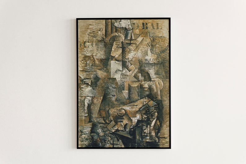 The Portuguese Le Portugais by Georges Braque 1911 Analytical Cubism, Portrait image 1