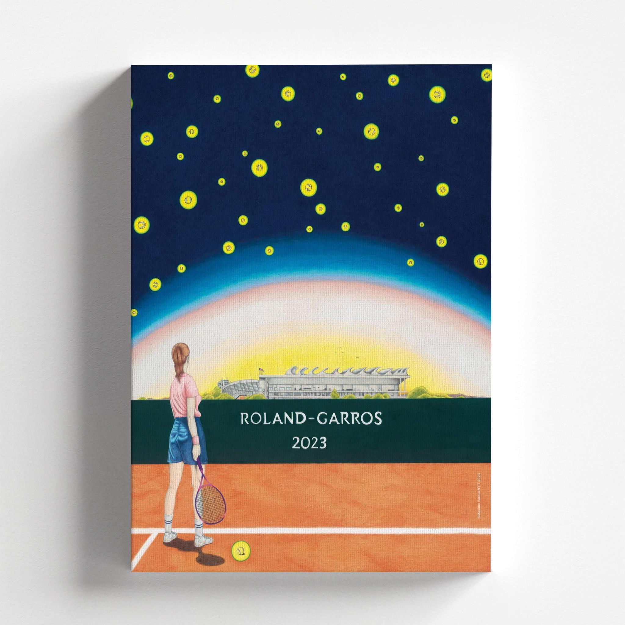 ハワード ベアレンズ ラ ガーノ　アートポスター　額 Roland Garros 2023 Poster, Maxime Verdier, Mid Century Modern