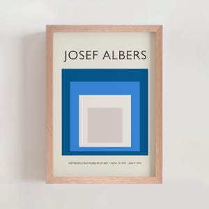 Josef Albers Homage to The Square Poster, Geometric Abstract Mid Century Modern Contemporary Wall Art, Modern Gallery Wall Decor (A0672)