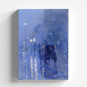 Rainy Midnight von Childe Hassam 1895-1899 | Impressionismus Kunstdruck (B3980)