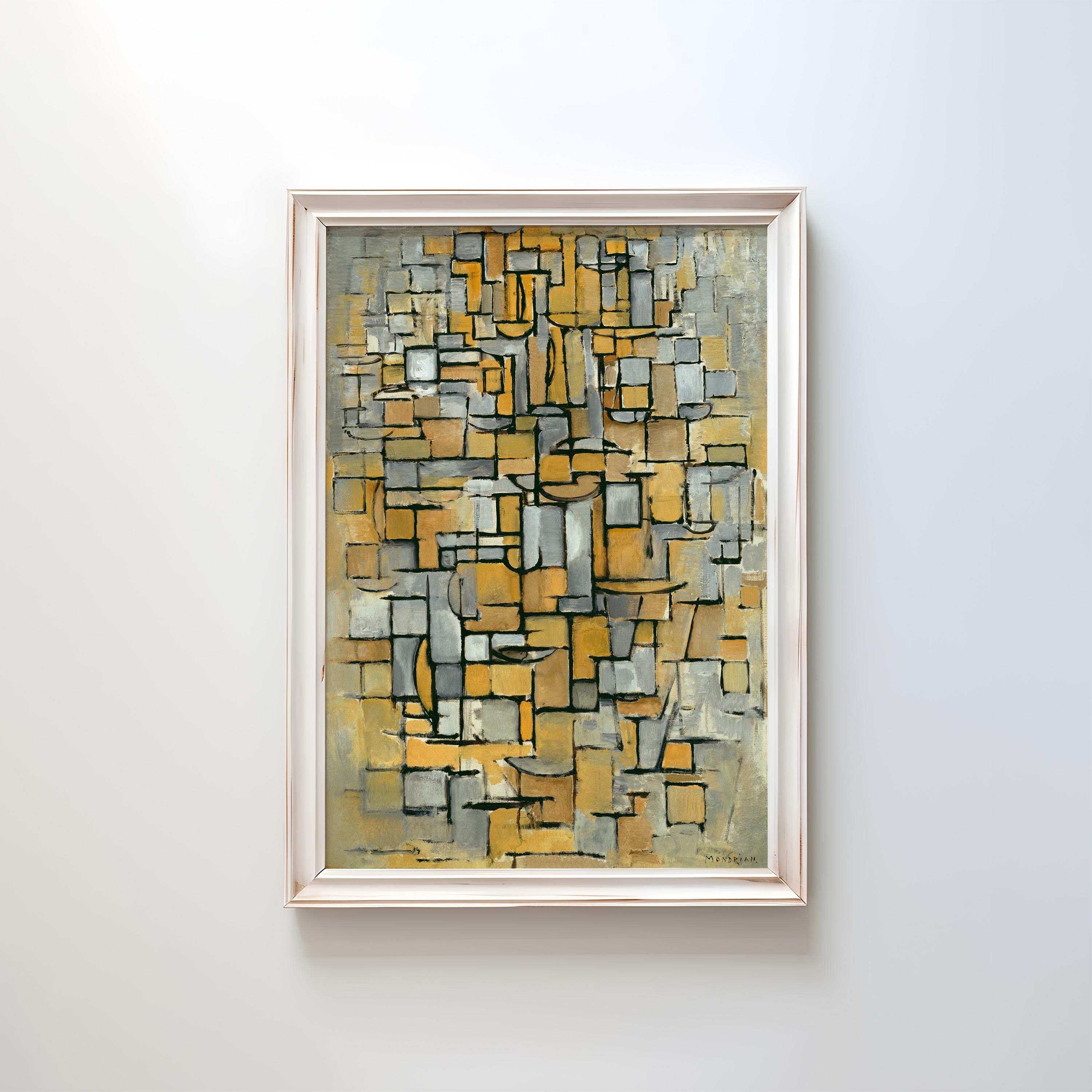 Tableau No. 1 by Piet Mondrian 1913 | Abstract Art Print (D0434