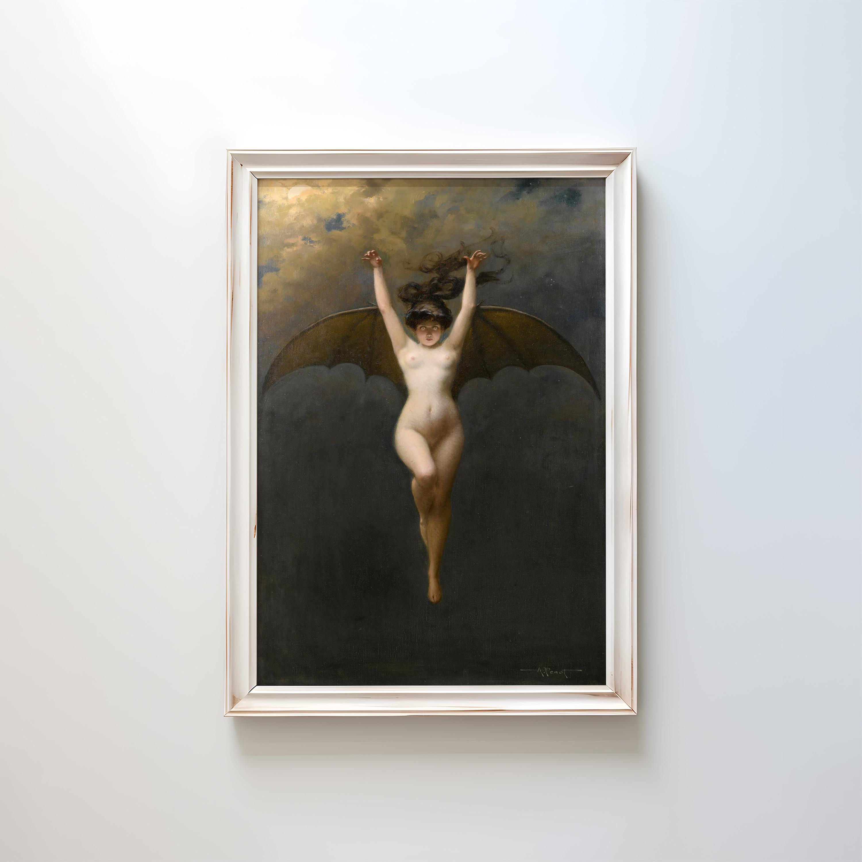 Albert Joseph Penot la femme chauve-souris 1890 tableau - France