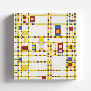 Broadway Boogie Woogie van Piet Mondriaan 1942 | Abstracte kunstafdruk (B4250)