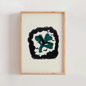 The Clover Lettera Amorosa by Georges Braque 1963, French Modern Art, Abstract Bird Art, Vintage Style Poster, Home Decor Gift (A0572)