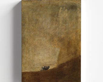 O cão (El perro) de &#39;The Black Paintings&#39; de Francisco de Goya c.1819 | Impressão de arte do romantismo (B3179)