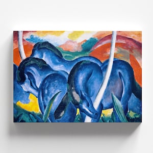 The Large Blue Horses by Franz Marc 1911 | Expressionism Art Print (B3928)