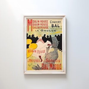 Moulin Rouge - La Goulue by Henri de Toulouse-Lautrec 1891 | Post-Impressionist Art Print (D0160)