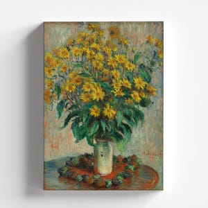 Jerusalem Artichoke Flowers by Claude Monet 1880 | Impressionism Art Print (B3644)