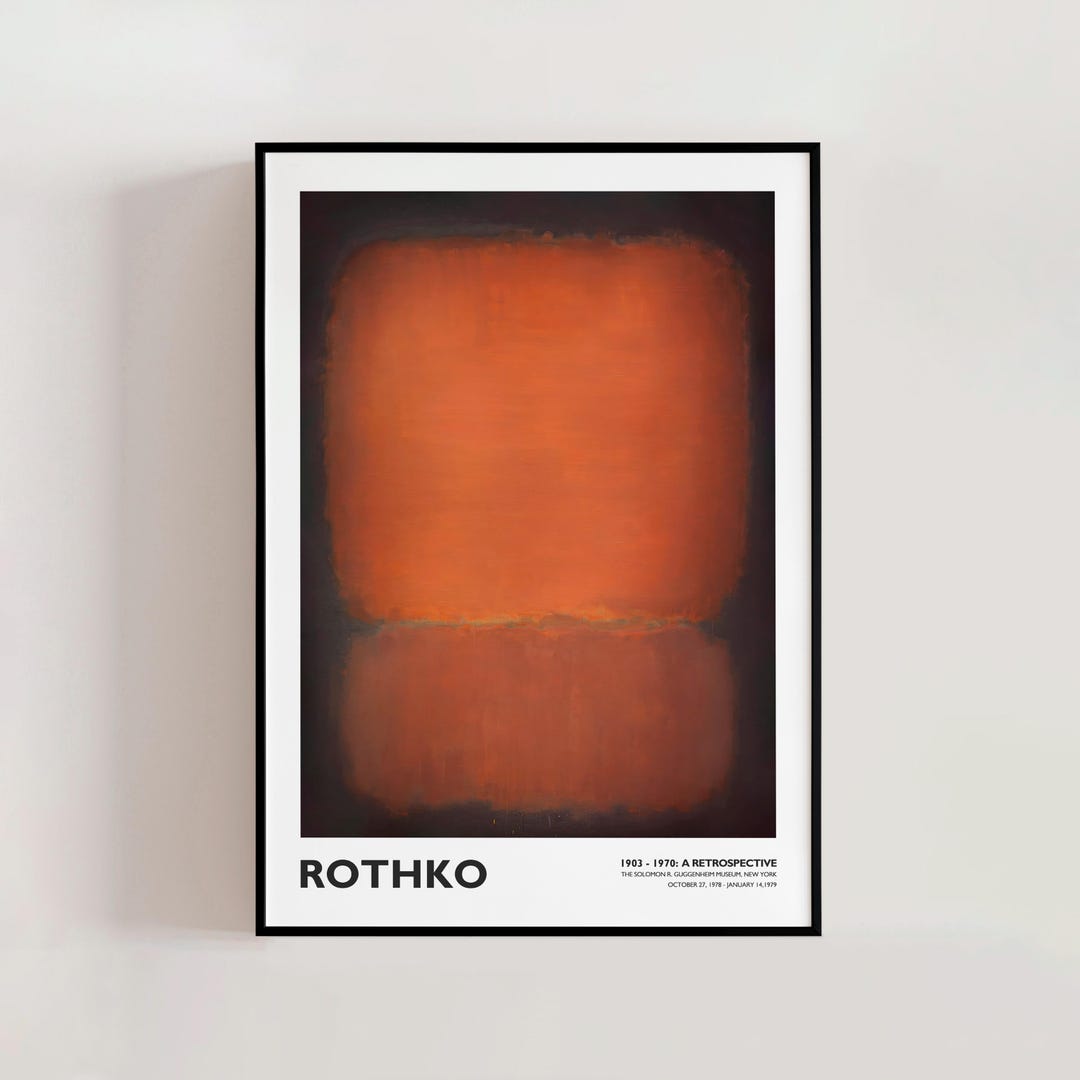 Photo inspiration: Fresh Look at Mark Rothko A Retrospective Poster Vintage Abstract Modern Art Color