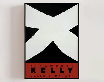 1958 Ellsworth Kelly – Noir Et Rouge – Galerie Maeght Paris
