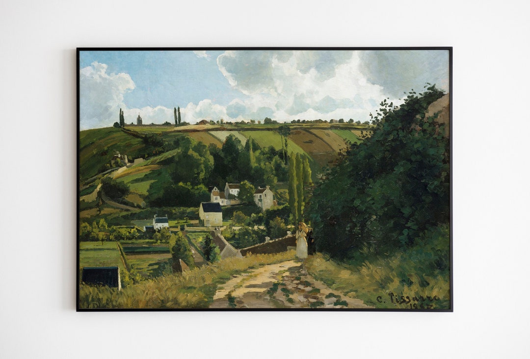 Jalais Hill, Pontoise by Camille Pissarro 1867 Home Decor Poster Housewarming Gifts Etsy