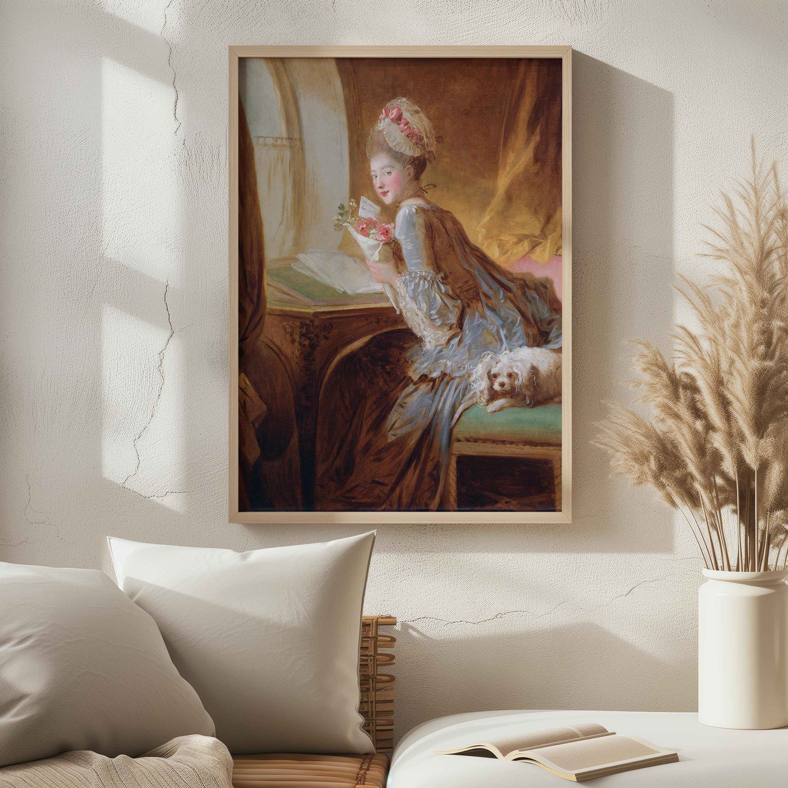 The Love Letter by Jean-honoré Fragonard 1770 | Rococo Art Print