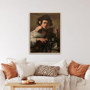 Boy Bitten a Lizard (Ragazzo morso da un ramarro) by Caravaggio Canvas Print | Boy Art, Young Man Portrait (B4506)