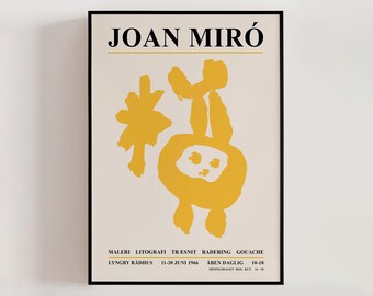Joan Miró Miro Exhibition Poster Print, Vintage Wall Art, Mid Century Modern Gallery Wall Decor, Living Room Home Decor (A0394)