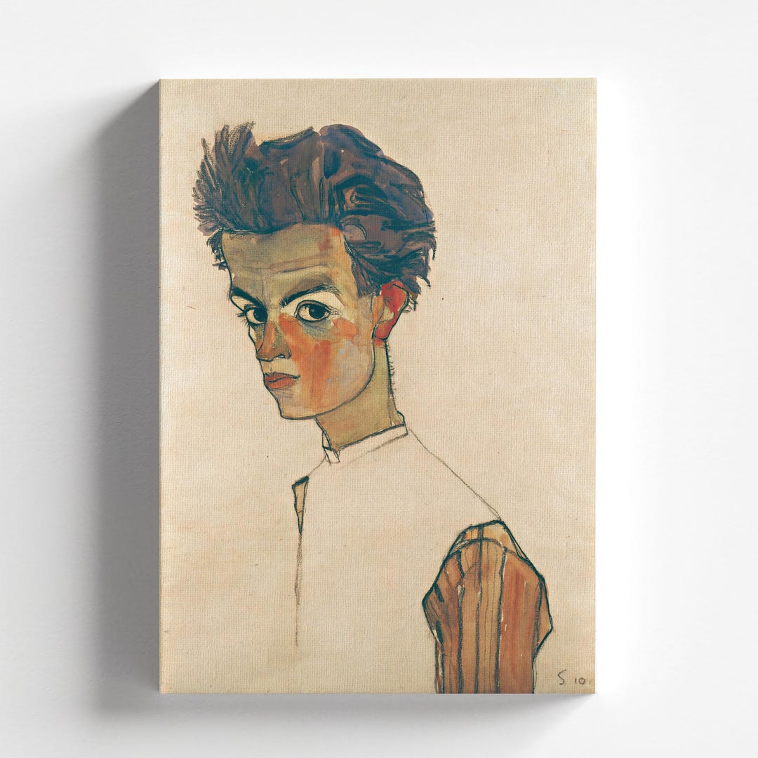 流行り の ブランド  With Self-portrait Striped 1910 Schiele Egon by Shirt シャツ/ブラウス(長袖/七分)