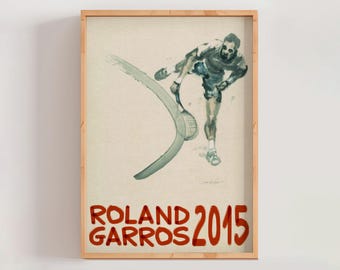 Roland Garros French Open 2015 Poster, Du Zhenjun, Modern French
