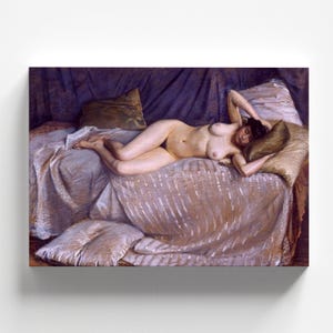 Naked Woman Lying on a Couch by Gustave Caillebotte 1873 | Impressionism Art Print (D1210)