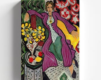 Woman in a Purple Coat by Henri Matisse 1937 | Modern Portrait Art Print (B4504)