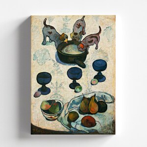 Nature morte avec trois chiots de Paul Gauguin 1888 | Impression d'art postimpressionnisme (D0836)