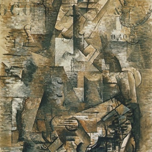 The Portuguese Le Portugais by Georges Braque 1911 Analytical Cubism, Portrait image 2