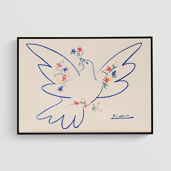 Dove With Flower Branches (colombe Aux Rameaux De Fleurs) by