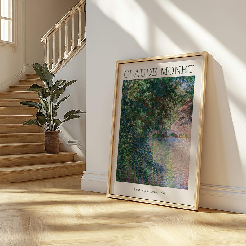 Moulin De Limetz Claude Monet Poster, Landscape Home Decor Print ...