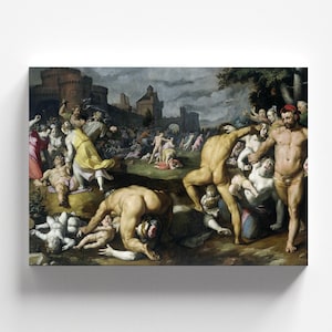 The Massacre of the Innocents by Cornelis van Haarlem 1590 | Renaissance Art Print (D1156)