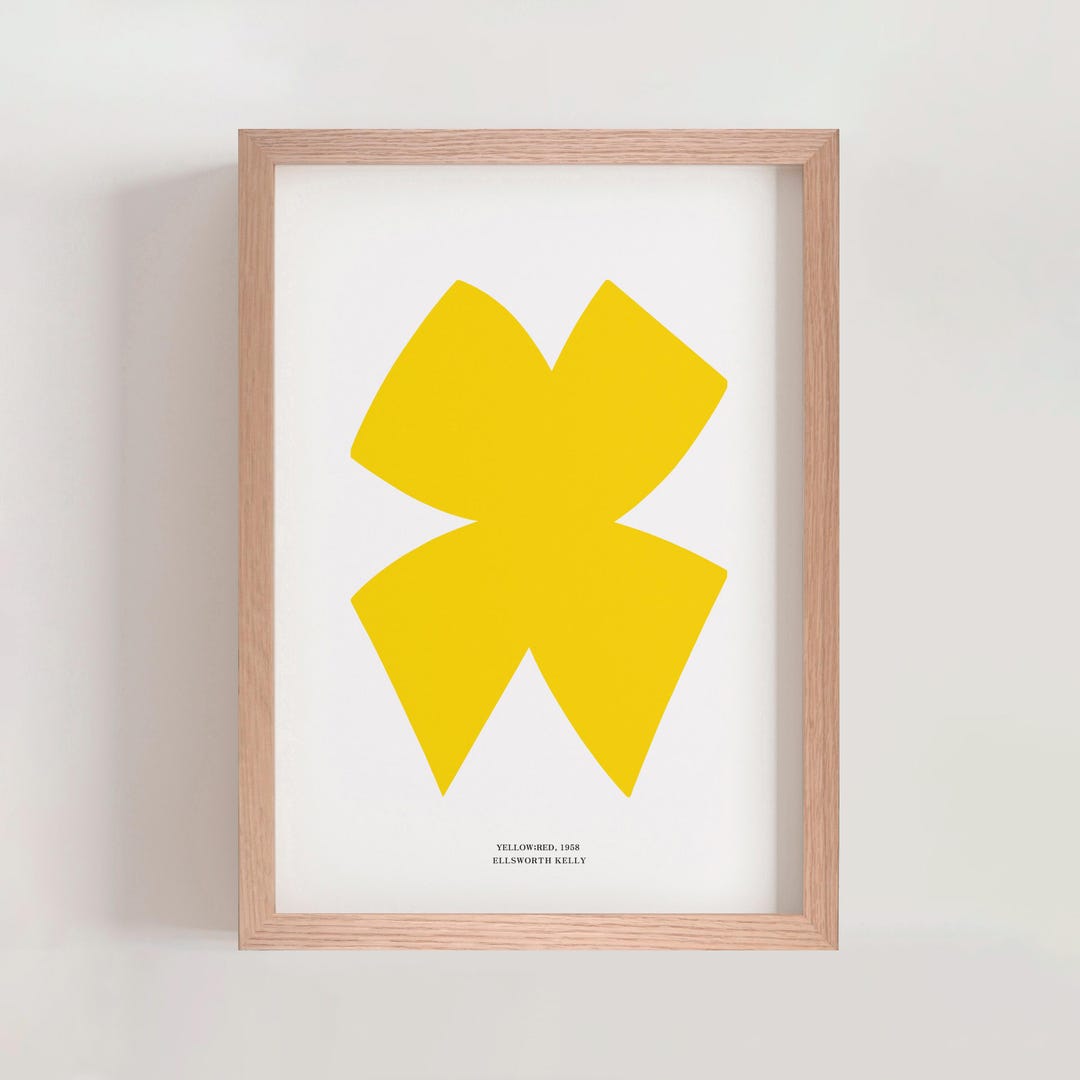 Yellow;red by Ellsworth Kelly 1958, Geometric Abstract Art Poster