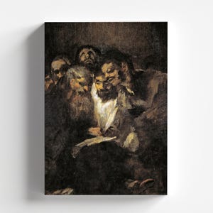 Men Reading from &#39;The Black Paintings&#39; by Francisco Goya 1819-23 | Romanticism Art Print (B3904)