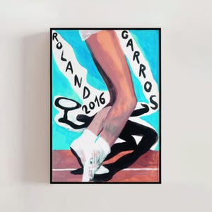 Plakat Roland Garros French Open 2016, Marc Desgrandchamps, Nowoczesna sztuka francuska, Litografia, Plakat tenisowy, Współczesna sztuka ścienna (A0385)