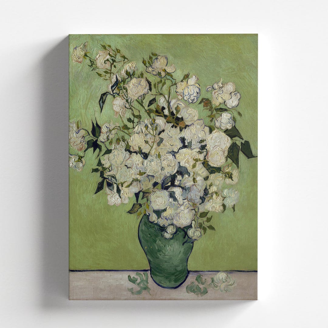 Vase of Roses by Vincent Van Gogh 1890 | Post-impressionism Art Print ...