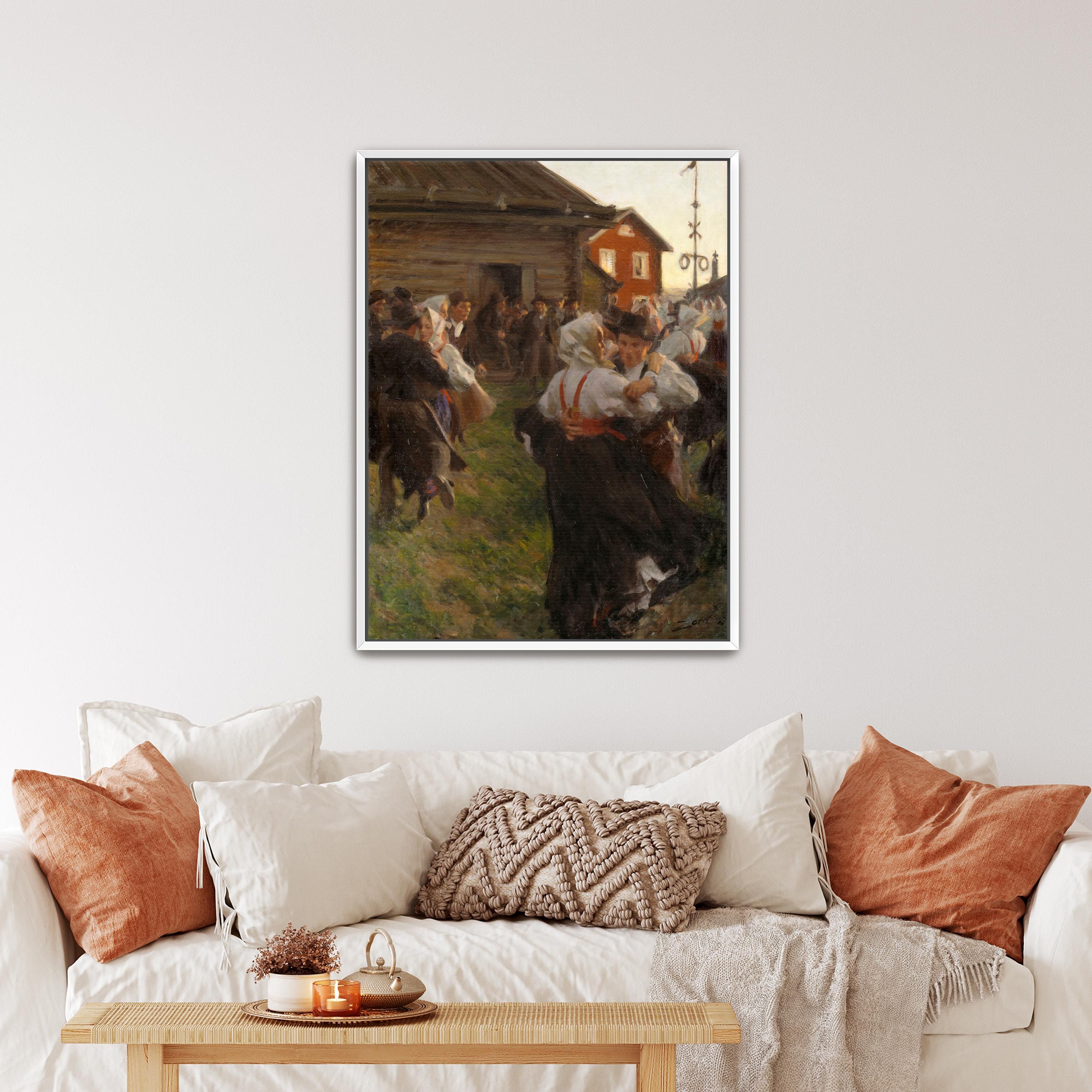 アート・デザイン・音楽 21 Photographes Contemporains en Europe Midsummer Dance by Anders Zorn | Festival Canvas Wall Art (D0877