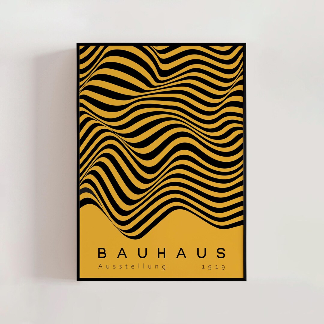 Yellow Geometric Bauhaus Poster, Bauhaus Art Print, Modernist Poster ...