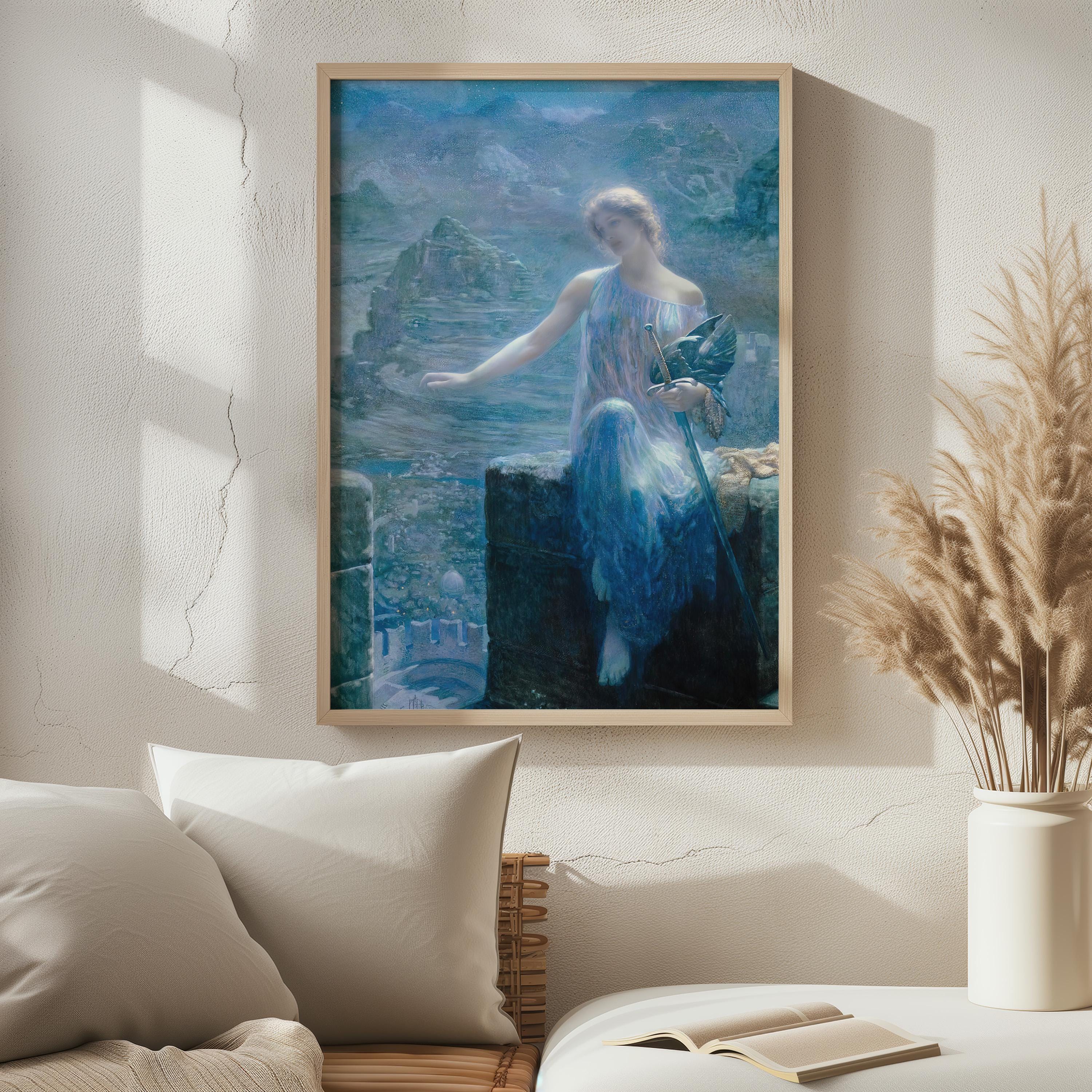 The Valkyrie's Vigil by Edward Robert Hughes 1909 | Pre-raphaelite