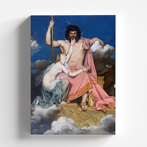 Jupiter und Thetis von Jean Auguste Dominique Ingres 1811 | Neoklassischer Kunstdruck (B3944)